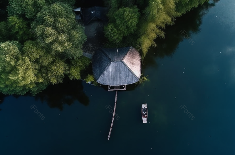 现代自然风景区屋顶航拍视角,高清,摄影图,摄影图片,图片大全,摄影图免费下载